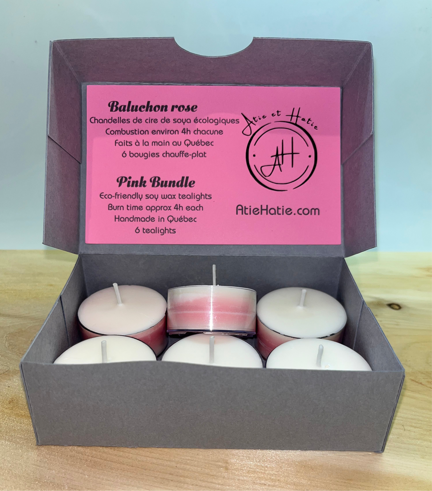 Chandelle Nomade - Fleurs du Printemps - En Rose