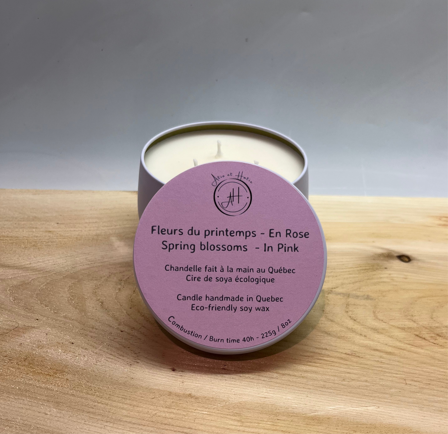 Chandelle Nomade - Fleurs du Printemps - En Rose