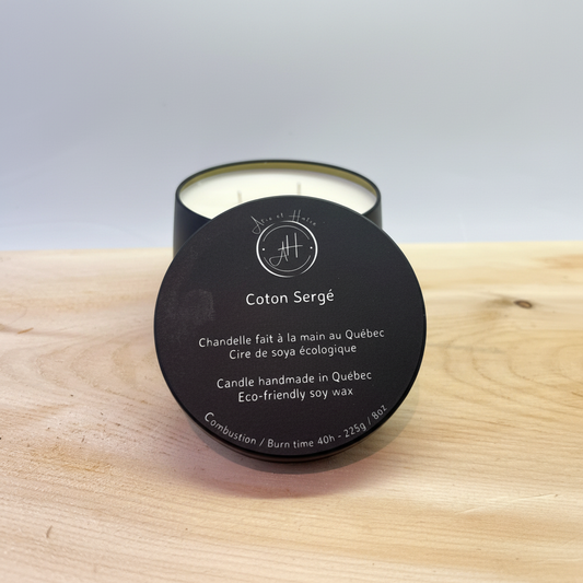 Coton Sergé 8oz noir - photo améliorée